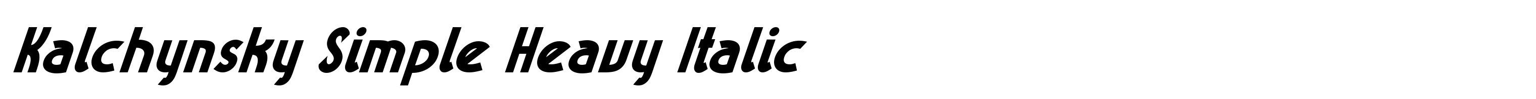 Kalchynsky Simple Heavy Italic